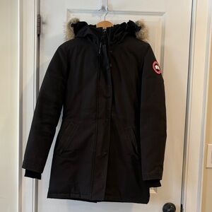Canada Goose Black Victoria Parka, Women’s Small